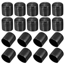 38mm/1.5" Rubber End Caps, 18 Pcs Screw Ends Bolt Tube Thread Protector