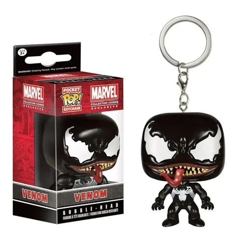 FUNKO Pop Marvel Toys Venom Pocket Pop Keychain Vinyl Figure Bobble Head Doll