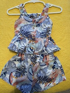 Vince Camuto Toddler Two Piece Set Size 18 Months Blue Pattern/Floral