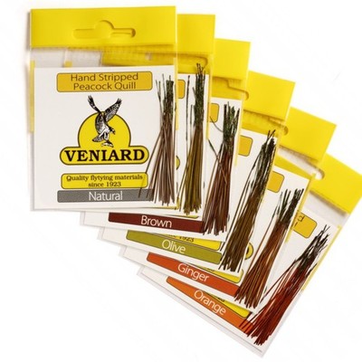Veniard Hand Stripped Peacock Quills alle Farben Top Qualität