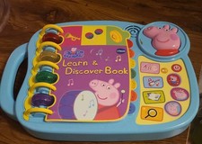 used Peppa Pig Learn And Discover Book VTech 2003 Works. comes with batteries 