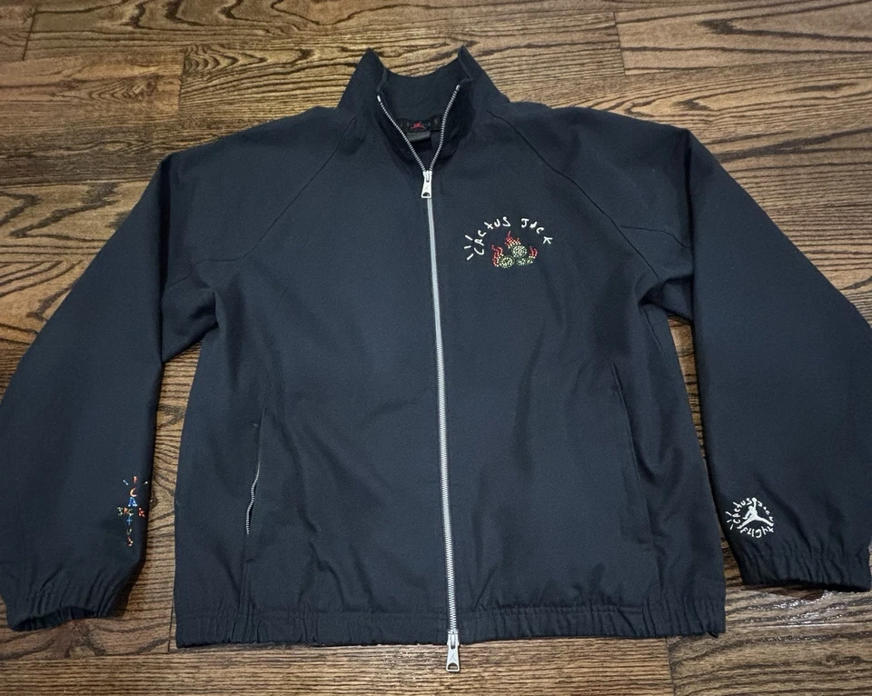 Auténtica chaqueta tejida Travis Scott Cactus Jack x Jordan grande para hombre Foto 2 de 4