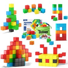 48PCS Magnetic Blocks for Toddlers Toys, Large Magnetic Cube Toy for Sensory ...