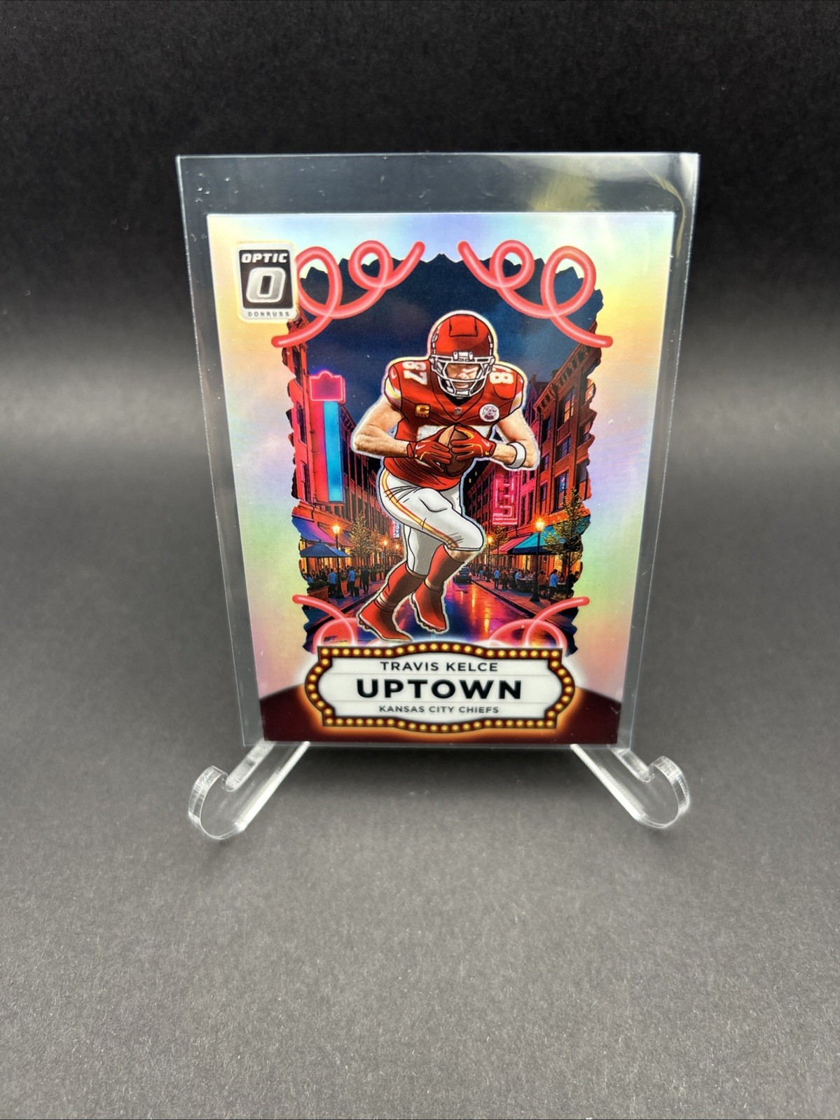 2025 Panini Donruss Optic Travis Kelce Uptown Case Hit SSP #22 KC Chiefs