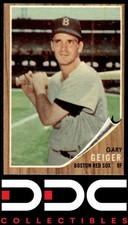 1962 Topps #117b Gary Geiger Boston Red Sox Green Tint Near Mint or Better