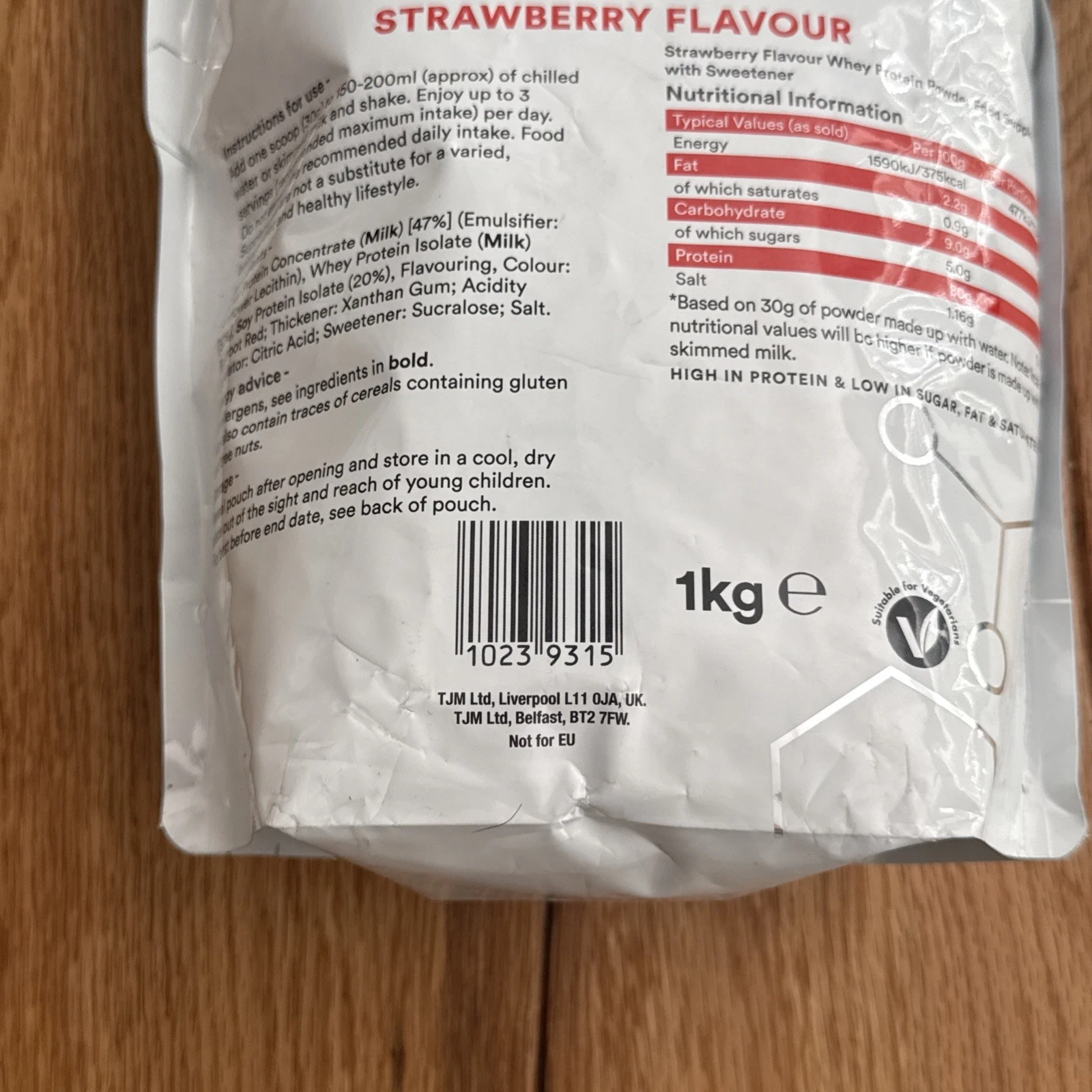 X-Tone Protein Whey Powder 1KG Strawberry Flavour 24g Protein 33 Servings - New 4