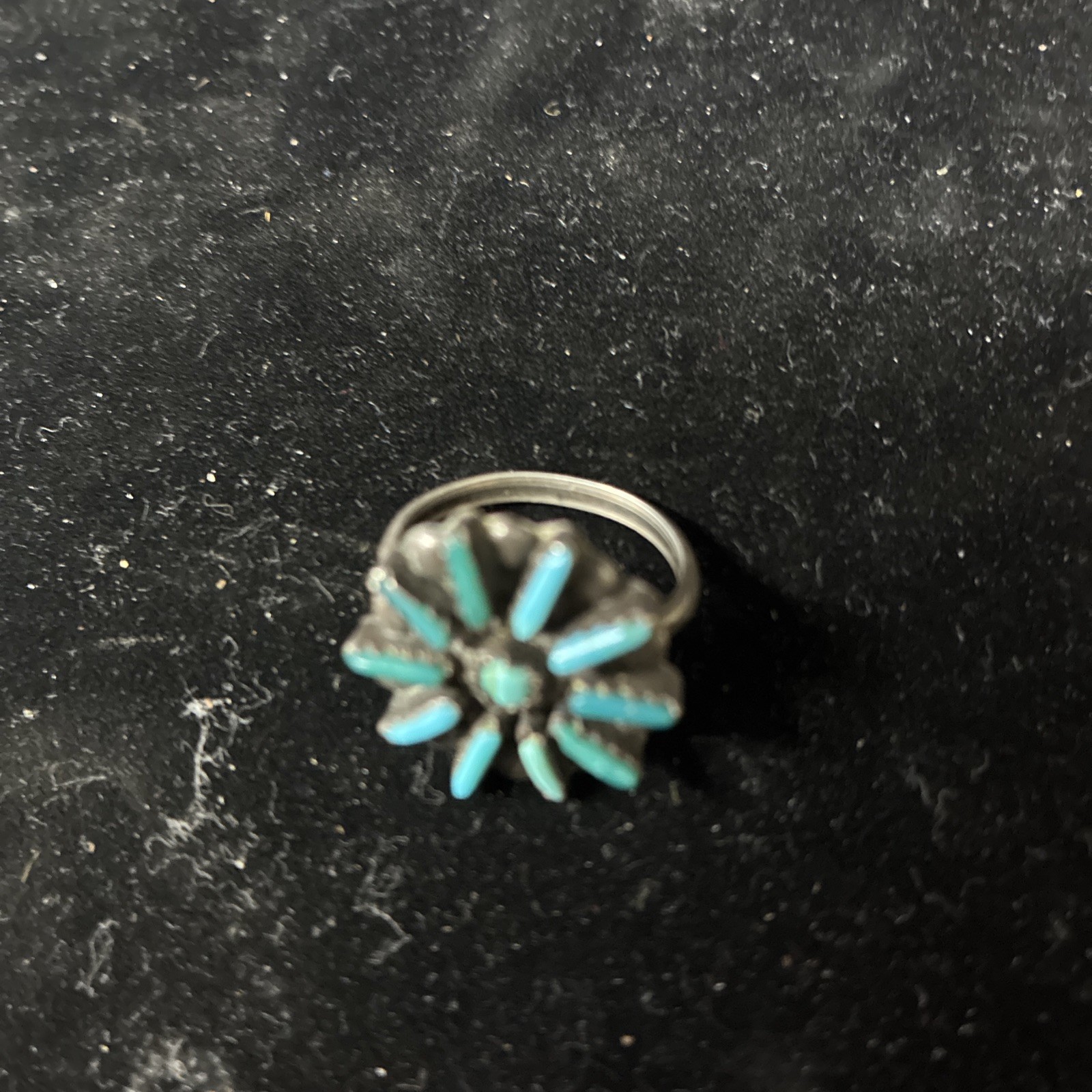 Zuni Navajo Sterling And Turquoise Ring