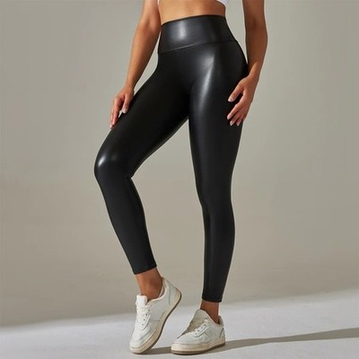 Leggings Leder Optik Urban Classics Leggins Look S bis XXL hose Damen