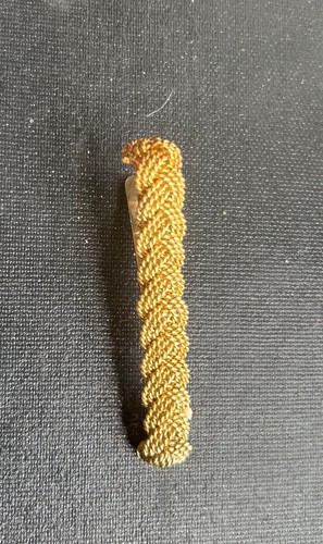 AGA Correa Hair Turk's Head 3-Strand Barrette 18KP Gold Small