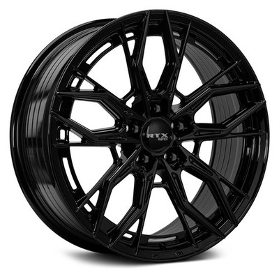 RTX SPUR Wheels 17x7.5 (40, 5x114.3, 73.1) Black Rims Set of 4