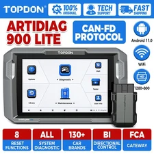 2025 TOPDON ArtiDiag900 Lite Full System FCA Gateway OBD2 Scanner Bidirectional 