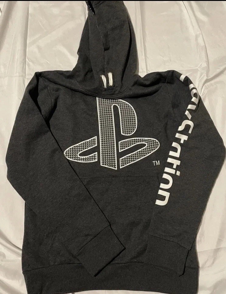 PlayStation 13-14 Years Boys Pullover Hoodie Grey vanilla underground image 4