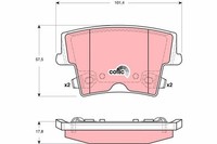 Bremsbelagsatz Scheibenbremse Hinten TRW GDB4135 FÜR Chrysler Dodge Lancia