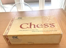 Vintage  Studio Anne  Carlton SAC Classical Greco-Roman Chess Set Boxed-No Board