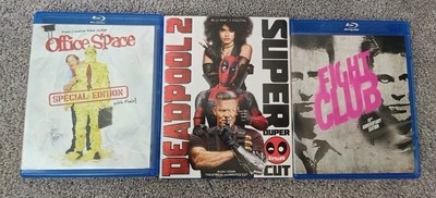 Blu-ray movie bundle: Deadpool 2 with Slipcover, Fight Club, Office Space