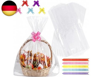 INNAL 20 Pcs Cellophan Geschenktüten Set, 10 Große Geschenkfolie Transparent C