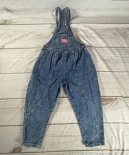 OshKosh B'GOSH Vintage 80s 90s Vestbak Overalls 5 Acid Wash Denim USA Made Logo