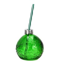 Trinkglas Weihnachtskugel Mit Strohhalm Aus Glas - Auswahl