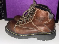Vintage Dr. Martens 8A07 Leather Brown Lace Up Chunky Boots