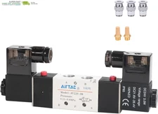 Valve Airtac 4V420-15 DC12V 1/2"PT Double Solenoid 5/2 Way Air Pneumatic Interna
