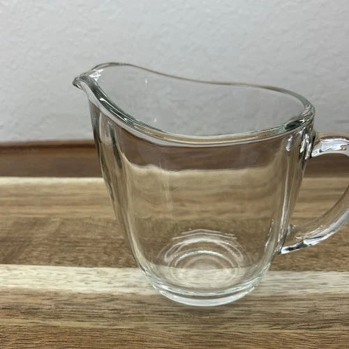 Vintage Anchor Hocking Clear Glass Creamer Appx 9oz.  4”