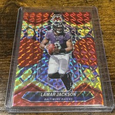 2024 Mosaic Lamar Jackson Yellow Red Choice Fusion 8/80 jersey match! 🔥
