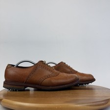 Mens Allen Edmonds First Cut Brown Leather Athletic Golf Shoes Size 11 D GUC