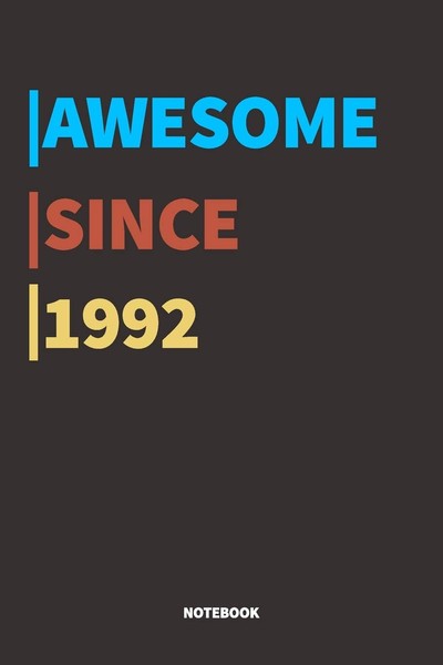 Awesome Since 1992: Lined Notebook 120 Pages 6X9 Matte-image