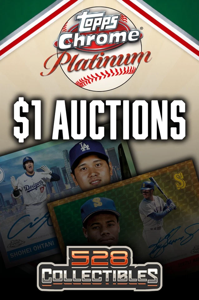 $1 Auctions! 2025 Topps Chrome Platinum Baseball Hobby Box Breaks