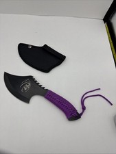 Perfect Point 10.5&rdquo; Axe Purple Cord Wrapped Handle Grim Reaper Design   TK-1211
