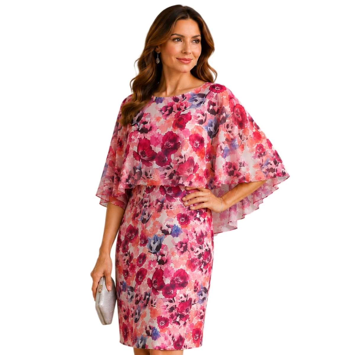 gina bacconi pink dress Buy Gina Bacconi Pink Marlena Cap Sleeve Ruffle Print Dress from Next Indonesia