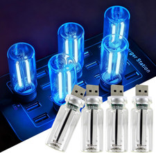 4 PCS USB Car Lights, Touch Dimmable Retro Mini Glass Bottle LED Ambient Night L