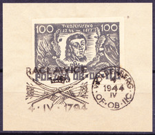 PL 018 Polish Officers POW Camp Woldenberg Fi 30 used on piece expertised