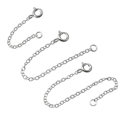 Trace Kette VerLängerungskettchen aus 925 Sterling-Silber | Rolokette | Kette