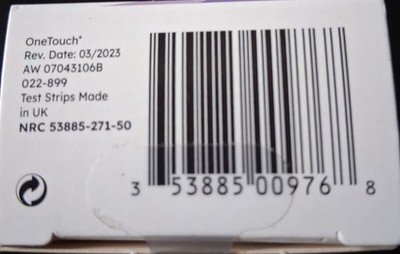 One Touch Verio Diabetic Blood Glucose Test Strips 50 Count New Exp. 9/2026