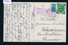 7570) Landpost - Ra2 20 Ockensen &uuml;ber Elze (Han.), Karte 1953, etwas fleckig
