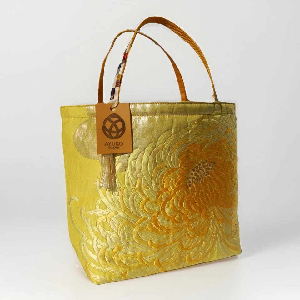 Bolsa Obi Kimono 100% Seda Única – Bolsa Tote Artesanal Japonesa Upcycled - Imagem 4 de 4