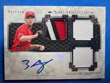 2014 Topps Museum Collection Triple Signature Swatches Tony Cingrani Auto /299