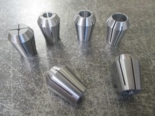 New 6-Piece E-16 Steel 1/16", 1/8", 3/16", 1/4", 5/16"  3/8" Spring Collet Set