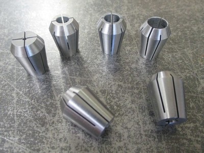 New 6-Piece E-16 Steel 1/16'', 1/8'', 3/16'', 1/4'', 5/16'' & 3/8'' Spring Collet Set