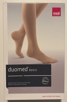 duomed duomed basic Kompressionsstrümpfe CCL 2 Karamell geschlossene Zehe