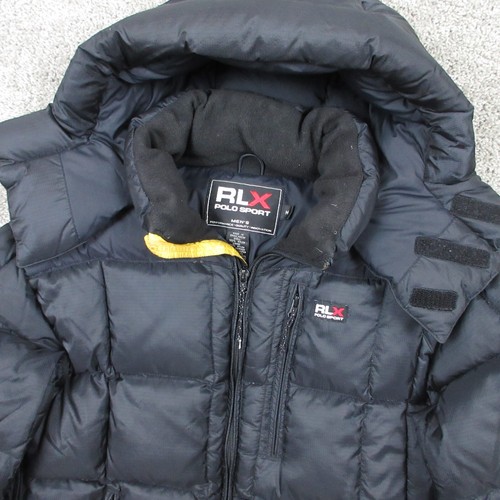 Vintage Ralph Lauren Jacket Mens Medium Black RLX Polo Sport Down Puffer Coat - Picture 2 of 11