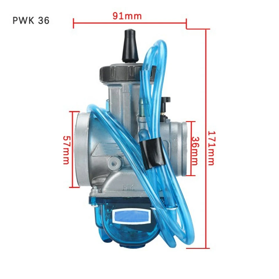 Carburador 38 mm Air Striker PWK 38 para Keihin HONDA SUZUKI KAWASAKI YAMAHA KTM Foto 4 de 4