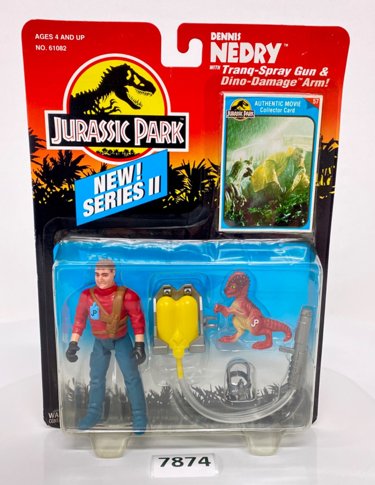Jurassic Park - Kenner - Dennis Nedry & pulvérisateur (Neuf Blister