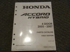 2005 2006 2007 Honda Accord Hybrid Sedan Parts Catalog Manual 14SDR501P