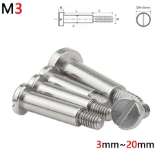 M3 Thread Stop Bolt Stainless Steel Shoulder Screws Slotted Slot Drive Bolts