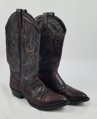 Vtg J.Chisholm Herren 9 Braunes Leder Cowboy Western Stiefel