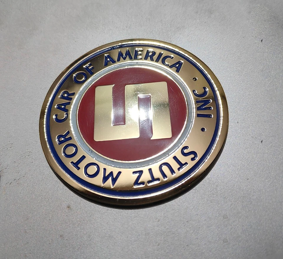 Для винтажной передней решетки радиатора капота Stutz эмблема латунь золото - Изображение 2 из 3