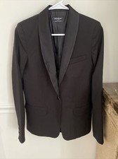 Yves Saint Laurent Black Tuxedo Blazer Uniform Made In Italy Womens Size 34 New