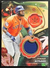 2024 TOPPS HOLIDAY YORDAN ALVAREZ RELIC PATCH GOLD #10/10 ASTROS